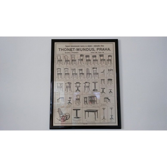 Image 1 of Vintage-Möbelposter von Thonet, 1930