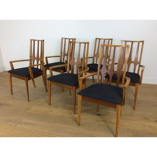 6er set vintage esszimmerstühle Brasilia von Broyhill