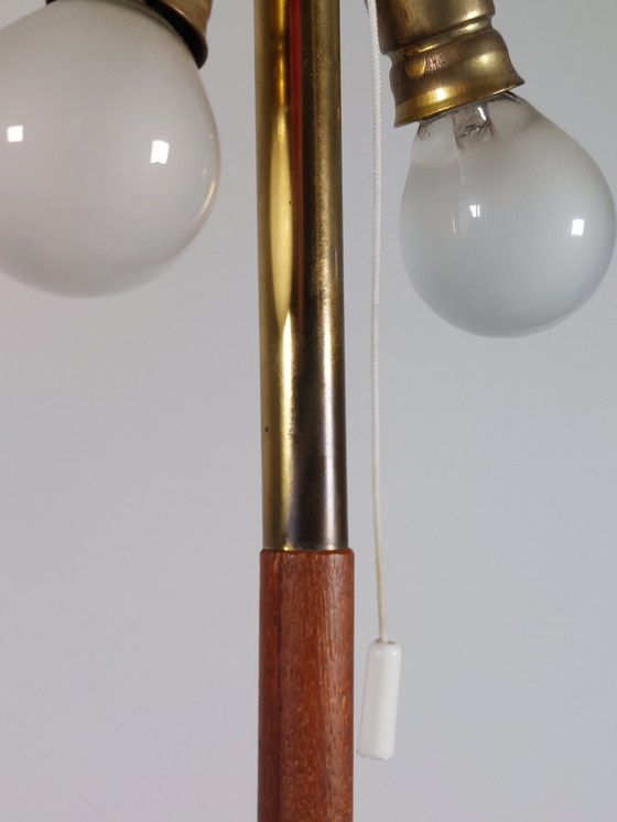 Image 1 of 1X J.T.Kalmar Tischlampe 50Er Jahre Palisander Messing