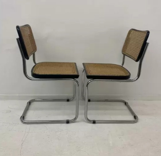 Image 1 of 2er Set Marcel Breuer Cesca Esszimmerstuhl, 1970er Jahre