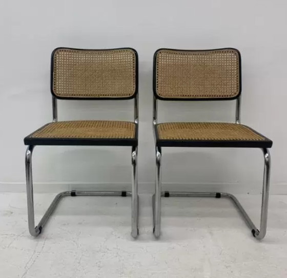 Image 1 of 2er Set Marcel Breuer Cesca Esszimmerstuhl, 1970er Jahre