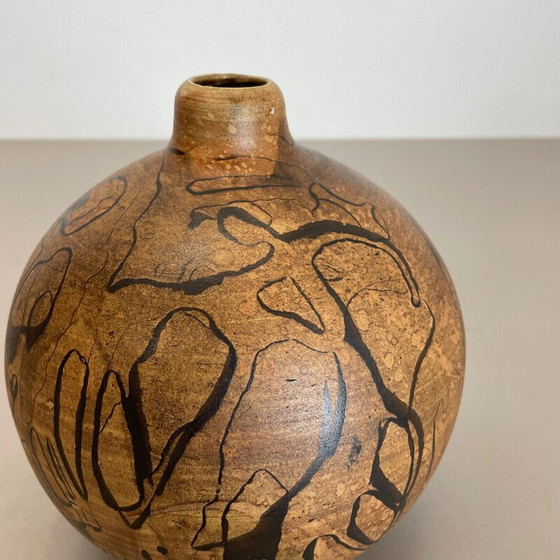 Image 1 of Abstrakte Vase aus Keramik von Gerhard Liebenthron, Deutschland 1970er Jahre