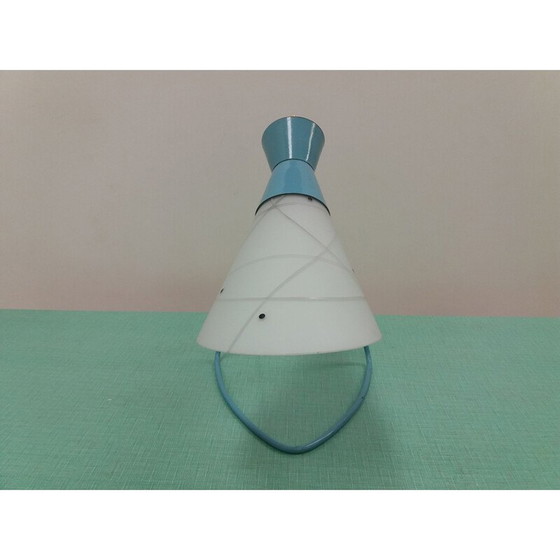 Image 1 of Vintage Tischlampe aus Metall und Glas, Tschechoslowakei 1958