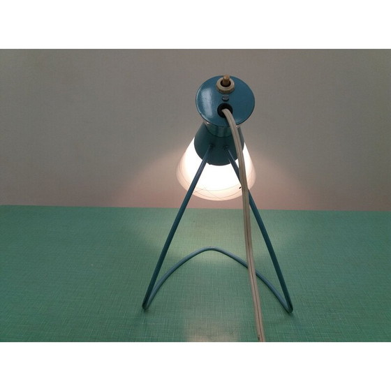 Image 1 of Vintage Tischlampe aus Metall und Glas, Tschechoslowakei 1958