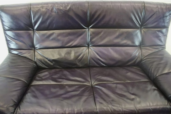 Image 1 of Rolf Benz Sofa Bmp Dunkel Lila Schwarz Designer Couch Echt Leder