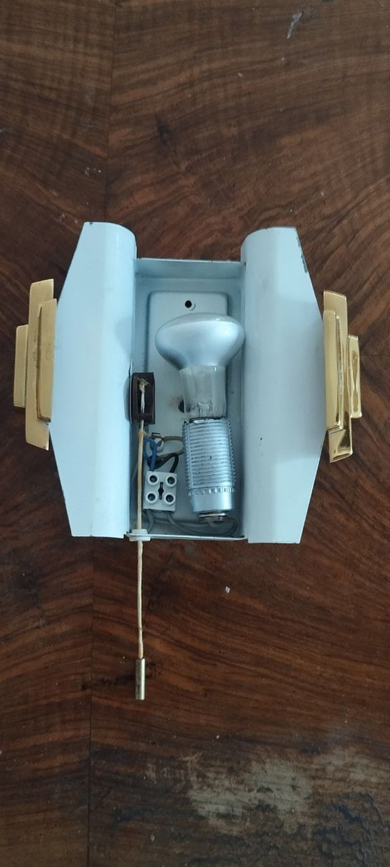 Image 1 of Hillebrand Eisglas Wandlampe Mid-Century Schweden