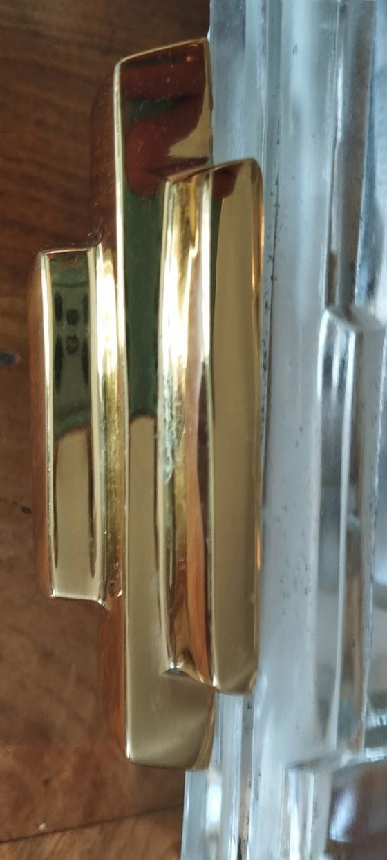 Image 1 of Hillebrand Eisglas Wandlampe Mid-Century Schweden