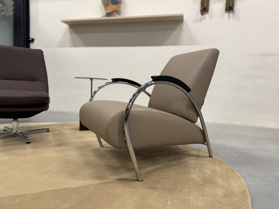 Image 1 of Gelderland 5770 Lotus Sessel Taupe Ohman Leder