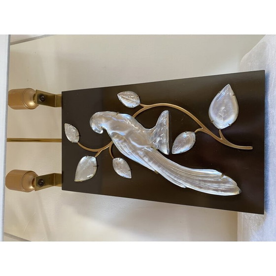 Image 1 of Paar alte Wandlampen "Perroquets" von Maison Baguès, 1970