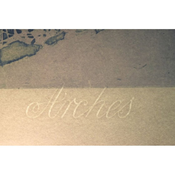 Image 1 of Druck auf altem Arches-Papier aus der Serie Atelier 17 von Lawrence Heyman Fertilization III, 1960