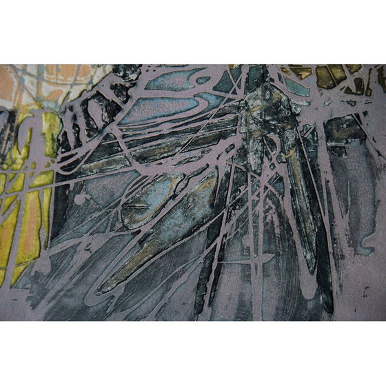 Image 1 of Druck auf altem Arches-Papier aus der Serie Atelier 17 von Lawrence Heyman Fertilization III, 1960