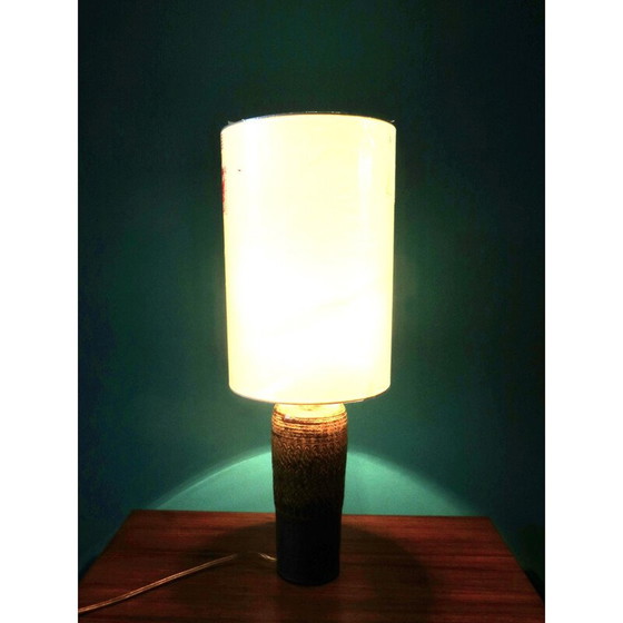 Image 1 of Vintage-Lampe aus Steingut und glänzender Emaille von Nils Kahler für Hak, Dänemark 1960
