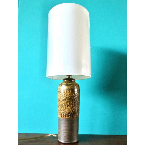 Image 1 of Vintage-Lampe aus Steingut und glänzender Emaille von Nils Kahler für Hak, Dänemark 1960