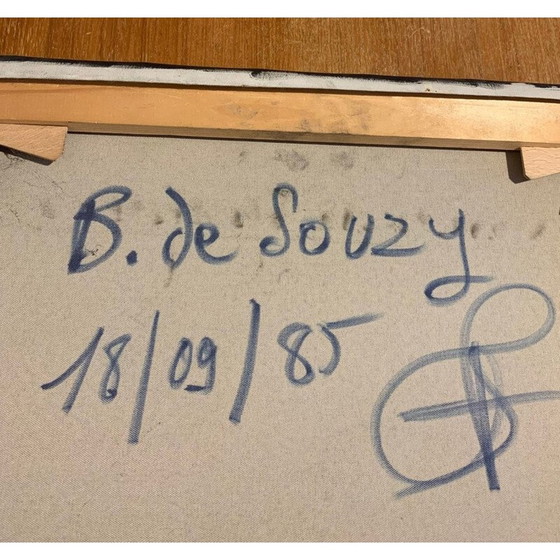 Image 1 of Vintage Öl auf Leinwand von Bernard de Souzy, 1985