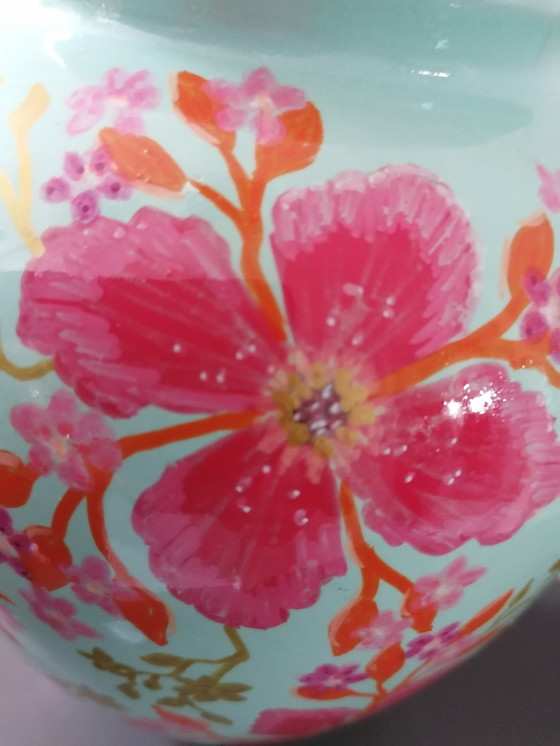 Image 1 of Handbemalte Vase 'Blumen'