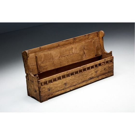 Image 1 of 3-Sitzer-Bank aus Holz, Haute-Savoie, Frankreich