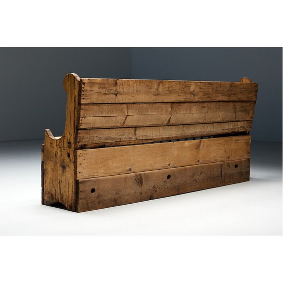 Image 1 of 3-Sitzer-Bank aus Holz, Haute-Savoie, Frankreich