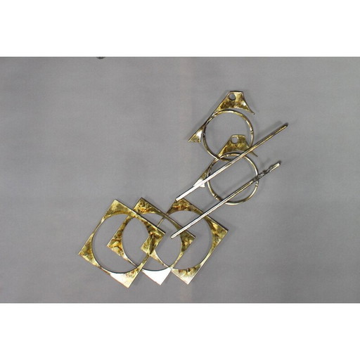 Alte Wandskulptur Brutalist von Henrik Horst, Dänemark 1970