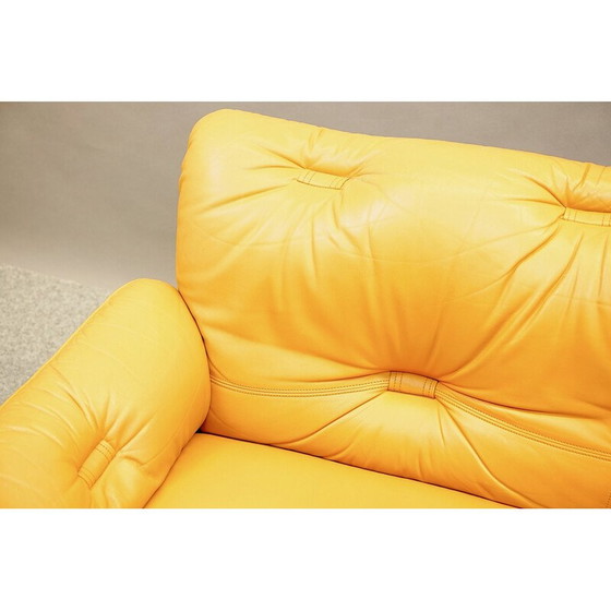 Image 1 of Vintage 2-Sitzer-Sofa aus brasilianischem Leder und Jatoba-Holz, 1970