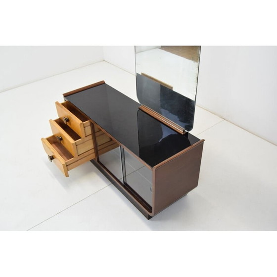 Image 1 of Alter Frisiertisch aus Holz, Tschechoslowakei 1950