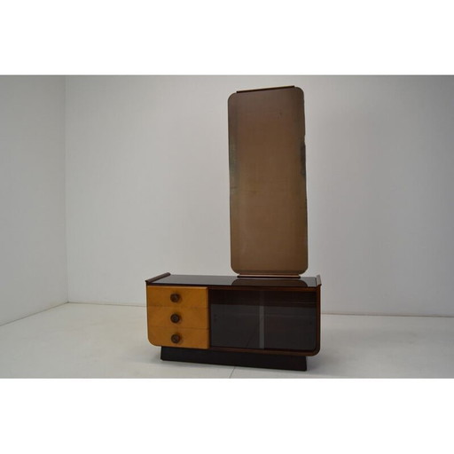Alter Frisiertisch aus Holz, Tschechoslowakei 1950