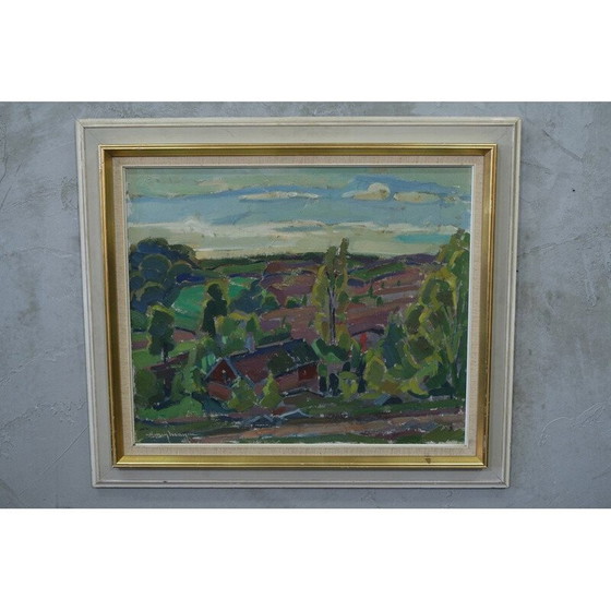 Image 1 of Modernes Ölgemälde auf Leinwand von Henry Mayne, Schweden 1960