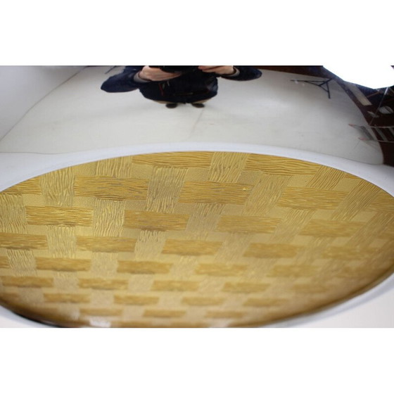 Image 1 of Vintage bauhaus glass and chrome suspension von Josef Hurka für Napako, Tschechoslowakei 1940