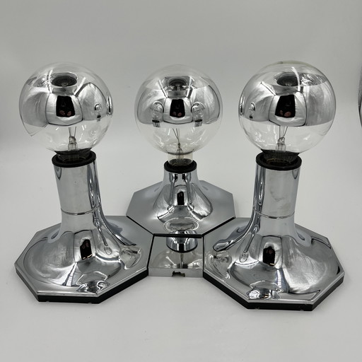 Lot Von 3 Staff Wandleuchten Von Rolf Kruger