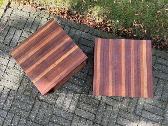 Image 1 of 2X Leolux Vidar Masai Beistelltische aus Holz