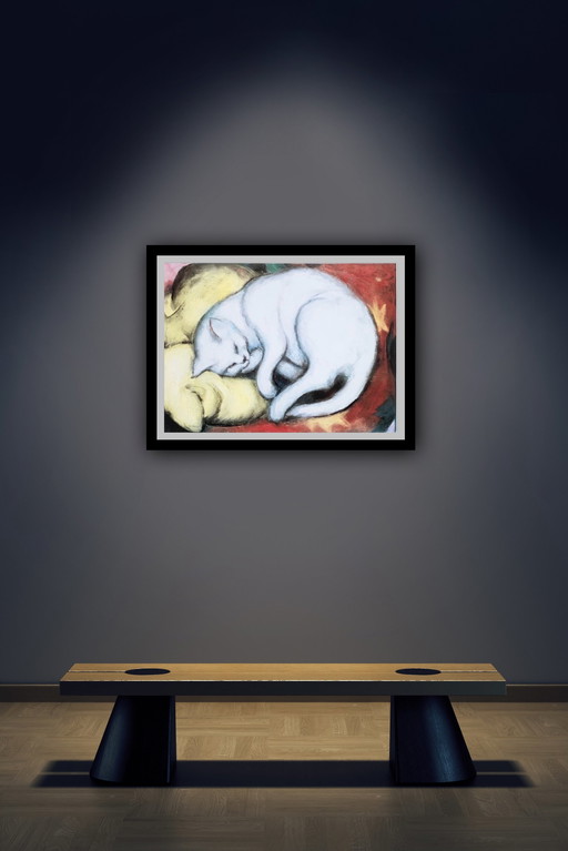 Franz Marc: "Die Katze auf dem gelben Kopfkissen".