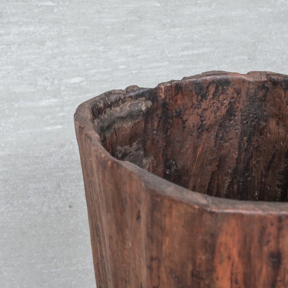 Image 1 of Pflanzgefäß aus Holz und Baumstamm aus Eisen, Belgien 1950