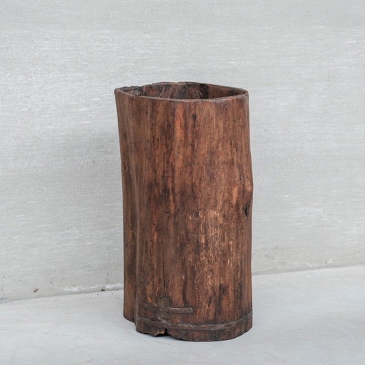 Pflanzgefäß aus Holz und Baumstamm aus Eisen, Belgien 1950