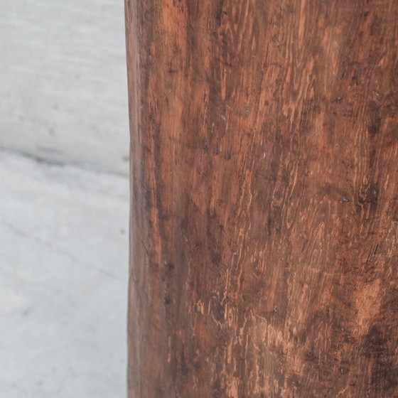 Image 1 of Pflanzgefäß aus Holz und Baumstamm aus Eisen, Belgien 1950