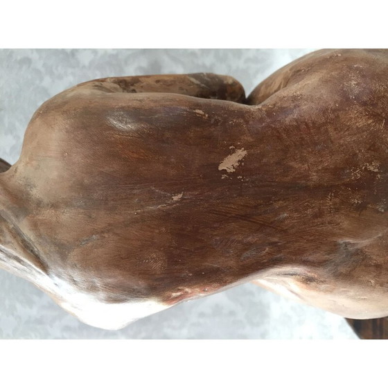 Image 1 of Vintage-Skulptur "Nackte kniende Frau" aus Ton, Frankreich 1950