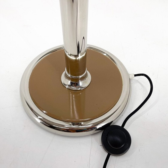 Image 1 of Vintage Stehlampe aus Chrom und Holz, Tschechoslowakei 1950