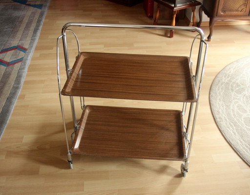 Teewagen Servierwagen Aus Den 1970Ern - Vintage - Klappbar