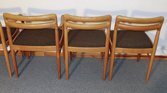 Image 1 of Vintage Esszimmergarnitur, Helle Eiche,  Design H. W. Klein Für Bramin, Dänemark 1960