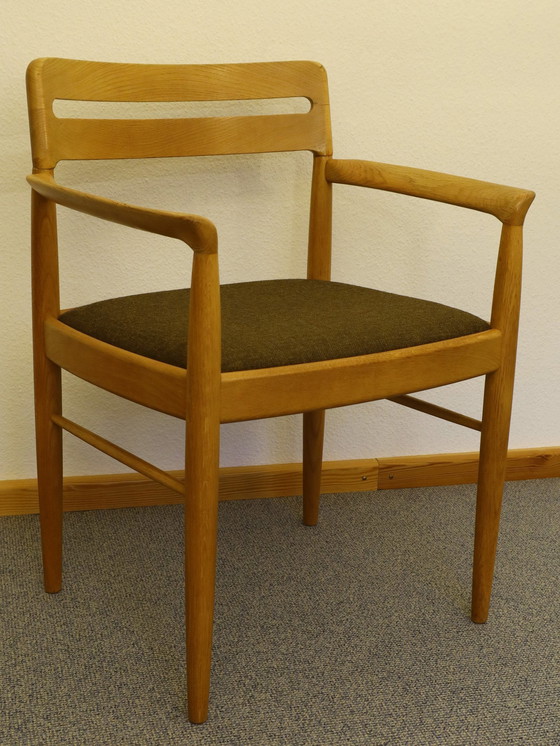 Image 1 of Vintage Esszimmergarnitur, Helle Eiche,  Design H. W. Klein Für Bramin, Dänemark 1960