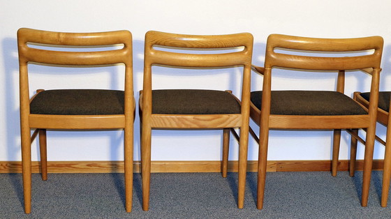 Image 1 of Vintage Esszimmergarnitur, Helle Eiche,  Design H. W. Klein Für Bramin, Dänemark 1960