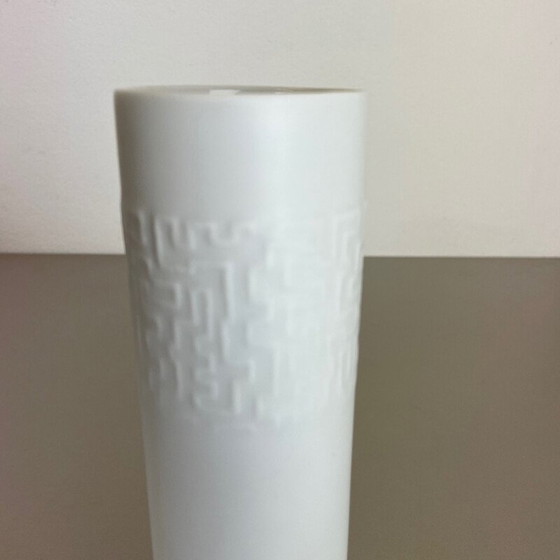 Image 1 of Paar Vasen aus Op Art Porzellan von Cuno Fischer für Rosenthal, Deutschland 1980er Jahre