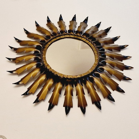 Image 1 of Sonnenförmiger Metallspiegel, 1950