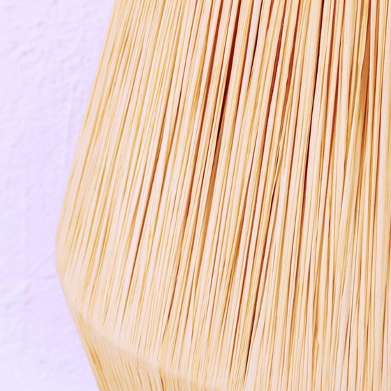 Image 1 of Hängelampe 'Raphia' aus Metall, Schweden 1960