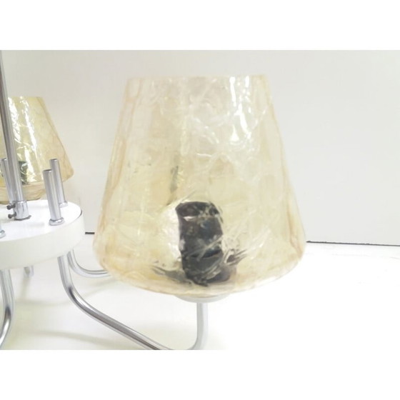 Image 1 of Verchromter Metallkronleuchter, Tschechoslowakei 1965