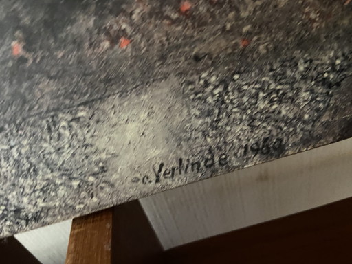 Vintage Claude Verlinde Wikinger Kunstdruck