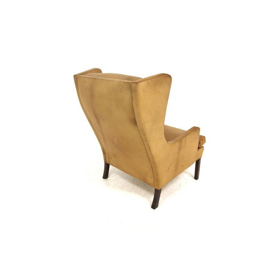 Image 1 of Vintage-Sessel aus Buche und Leder, Schweden 1960