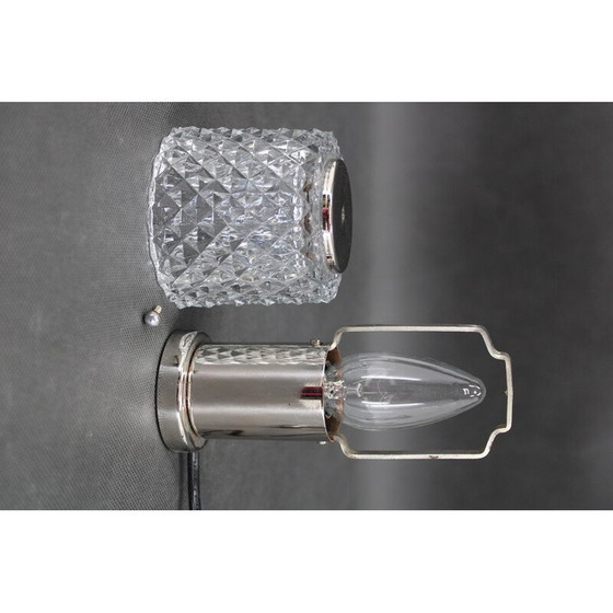 Image 1 of Paar alte Nachttischlampen aus Glas von Kamenicky Senov, Tschechoslowakei 1970