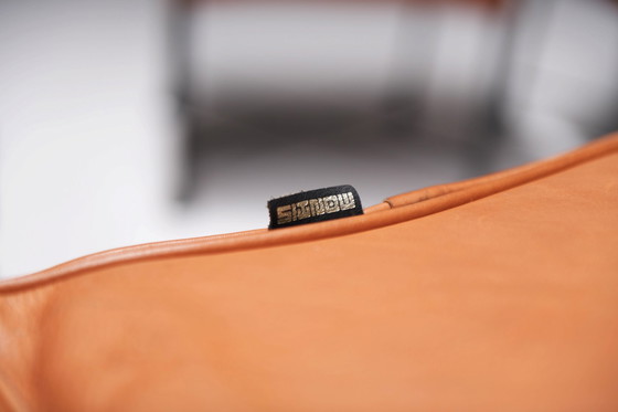 Image 1 of 6 vintage Chaplin Esszimmerstuhl aus cognacfarbenem Leder von Gerard van den Berg - Montis