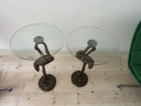 2x Beistelltische Kranich
