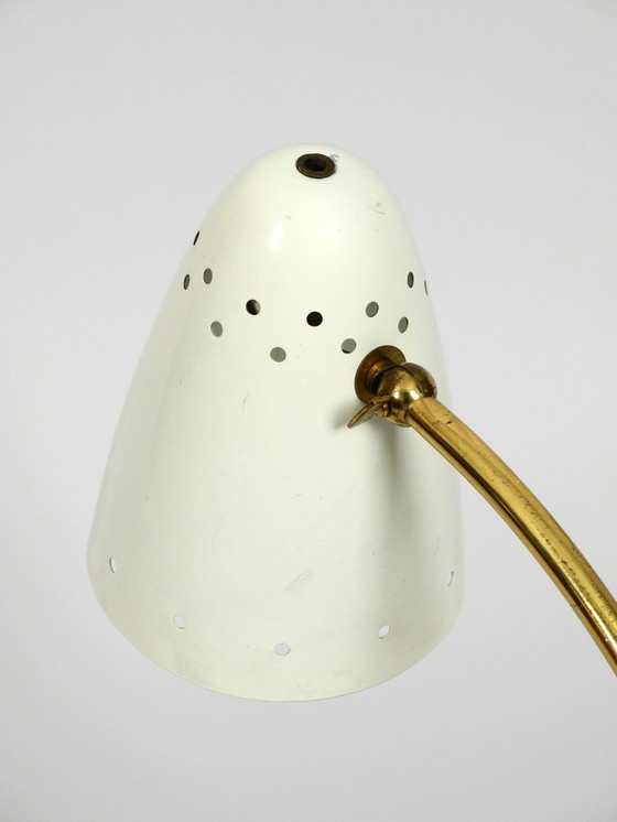 Image 1 of Sehr große Mid Century Messing Metall Tischlampe von J. T. Kalmar Wien | Made in Austria