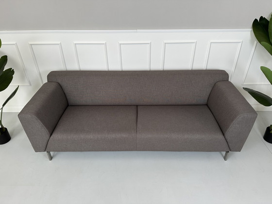 Image 1 of 2X Rolf Benz Linea 318 Stoff Grau Taupe Designer Sofa Couch